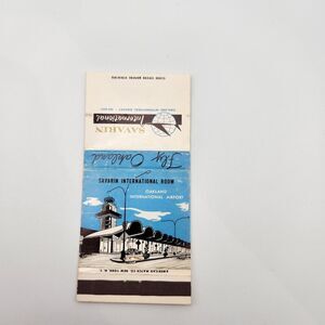 Vintage Matchbook Oakland Int'l Airport California 1940s 1950s Ephemera